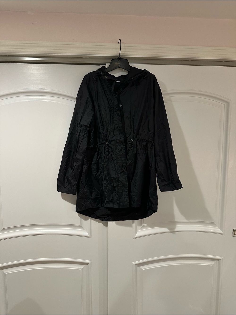 Women's Black Hooded Trench Coat